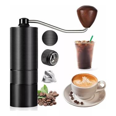 Imagem de MONWO Moedor de Café Manual, com Mós Cônicas Ajustáveis para Moagem Grossa ou Fina, Ideal para Uso Doméstico, Viagens ou Acampamentos (Preta)