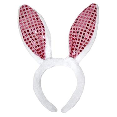 Imagem de Petitebella Tiara de orelha de coelho (branco/rosa lantejoulas, tamanho único)