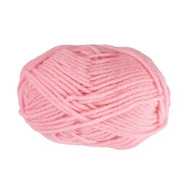 Imagem de Beadthoven Fio de fibra acrílica 2 mm de crochê macio fio de acrílico de cor sólida para artesanato faça você mesmo pano chapéu cachecol acessórios tecelagem adultos projeto de arte iniciante, rosa