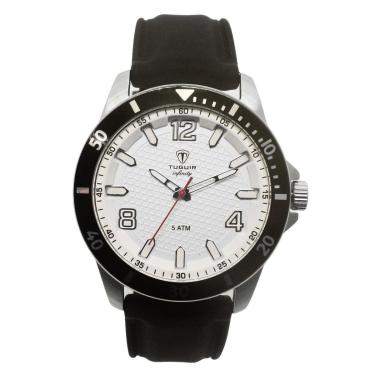 Imagem de Relógio Masculino de Aço Tuguir Analógico Infinity 9169B Prata e Preto e Branco-Masculino