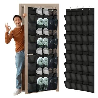 Imagem de Organizador De Sapatos Para Porta | Rede Respirável Dobrável que Poupa Espaço - Suporte de Sapatos de Grande Capacidade para Porta | Para Quarto Casa de Banho Berçário Apartamento Sapatilhas