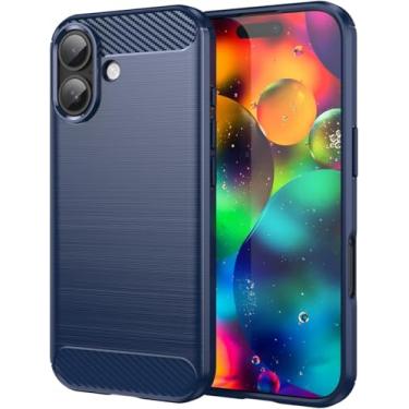 Imagem de Capa Case Fibra de Carbono Anti Impacto para iPhone 17 Normal - Capinha Protetora Leve e Durável Danet (Azul)