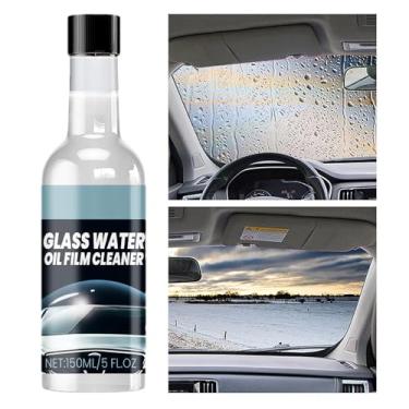 Imagem de Limpador de janela de carro, spray de remoção de filme de óleo de 150 ml, limpador de manchas de água de vidro com toalha - para SUV automotivo interior de carro remoção de manchas de para-brisa