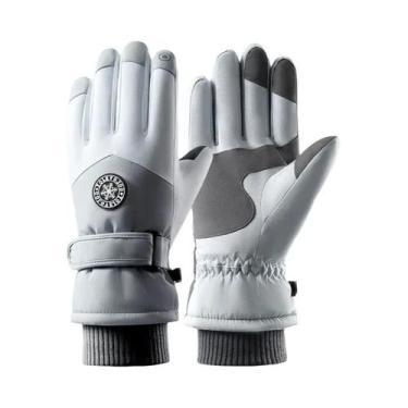 Imagem de Luvas De Esqui Térmicas Impermeáveis Unissex Com Tela Sensível Ao Toqu