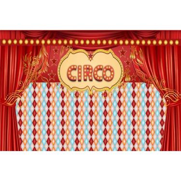 Imagem de Painel de Lona Circo Cortinas do Espetáculo - Fabrika de Festa, 150x10
