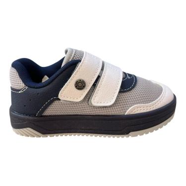Imagem de Tenis Infantil Menino Kidy Casual Conforto Calce Fácil Autocolante 31310435028 Branco-Masculino