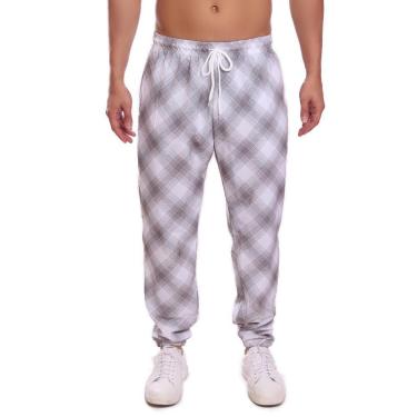 Imagem de Calça Masculina Tactel Casual Esportiva Xadrez 3 Bolsos-Masculino