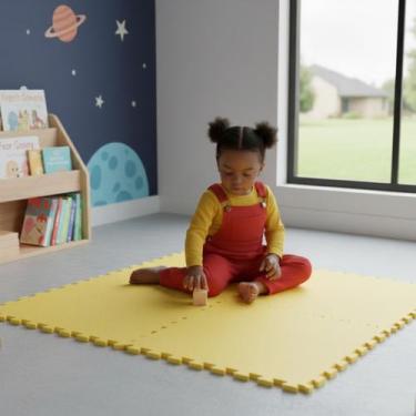 Imagem de Kit 4 Placas Tatame EVA 50x50cm 10mm Linha Econômica Pq defeito Piso E