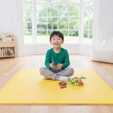 Imagem de Kit 4 Placas Tatame Tapete EVA 50x50cm 10mm 1m² Linha Econômica Piso A