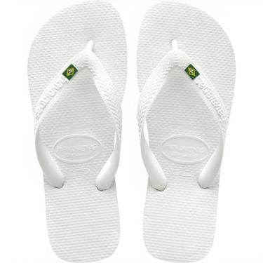Imagem de Chinelo Masculino Havaianas Brasil, Branco, 39/40