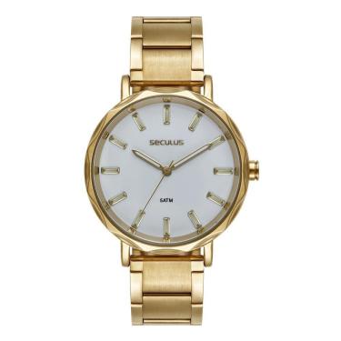 Imagem de Relógio Seculus Feminino Ref: 77319Lpsvds1 Fashion Dourado
