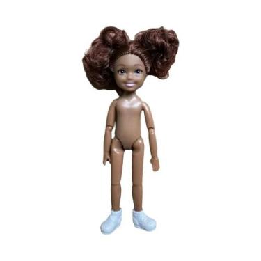 Imagem de Boneca Reborn De Pele Escura 14cm Com Articulações Móveis Para Meninos