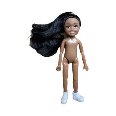 Imagem de Boneca Reborn De Pele Escura 14cm Com Articulações Móveis Para Meninos