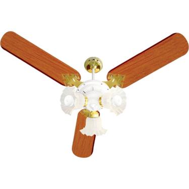 Imagem de Ventilador de Teto New Zeta 3 Pás Branco Latonado 220 Volts - 343206 - VENTI-DELTA