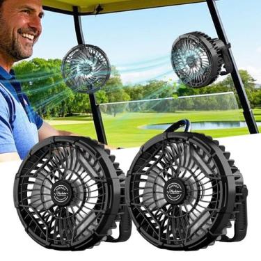 Imagem de Ventilador para Carrito de Golf Roykaw 10400mAh con Luz LED 24 Horas 2