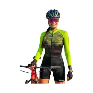 Imagem de Macacão Feminino De Ciclismo De Manga Longa De Secagem Rápida XAMA 20D