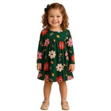 Imagem de Vestido De Manga Longa Infantil Bebe Menina Flores Kyly-Feminino