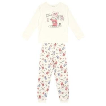 Imagem de Pijama infantil menina coelhinho brilha no escuro Brandili-Feminino