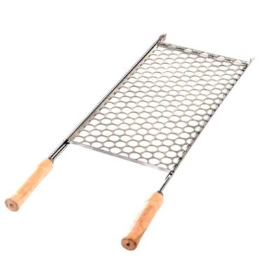 Imagem de Grelha Moeda Inox Churrasqueira Linha Churrasco Tamanho 74 x 48cm Utimil