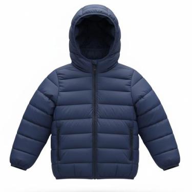 Imagem de Jaqueta Puffer Juvenil Masculina Bobojaco Casaco Capuz Frio COR:PRETOT