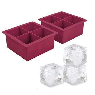 Imagem de Tovolo Elements XL, conjunto de 2 bandejas de silicone extragrandes cubos de gelo para uísque, bourbon, coquetéis e muito mais, livre de BPA e pode ser lavado na lava-louças, sangria, bandejas GG