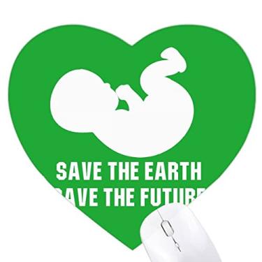 Imagem de Tapete de borracha Save The Earth Save The Future Heart Mousepad Game Office