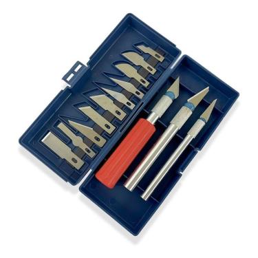 Imagem de Kit Estilete Precisão Patchwork, Scrapbook Artesanato 17 peças