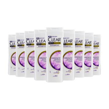 Imagem de Shampoo Clear Anticaspa Hidratação Intensa Bio Booster Cabelos Bonitos 400ml (Kit com 9)