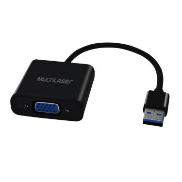 Imagem de Cabo Conversor USB Macho X VGA Fêmea Multilaser - WI348