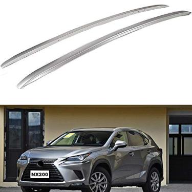 Imagem de UDP-Auto 2 peças de trilho de teto de alumínio barra de trilho lateral adequada para Lexus NX NX200 NX300h 2015-2021 - Prata
