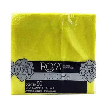 Imagem de Guardanapo Especial Amarelo 19cm X 19cm - 50 Unidades - Rosa Papéis