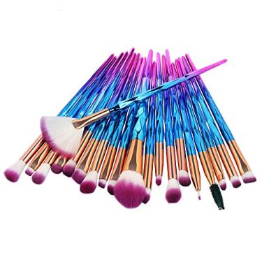 Imagem de KOLIGHT Conjunto de 20 Pincéis de Maquiagem em Pó para Base, Sobrancelha e Lábios (Roxo)