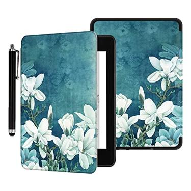 Imagem de Capa Kindle Paperwhite com alça de mão - Capa protetora de couro PU durável ultra fina com despertar/hibernar automática para Kindle Paperwhite 10ª geração lançado em 2018, apenas adequada para o modelo PQ94WIF