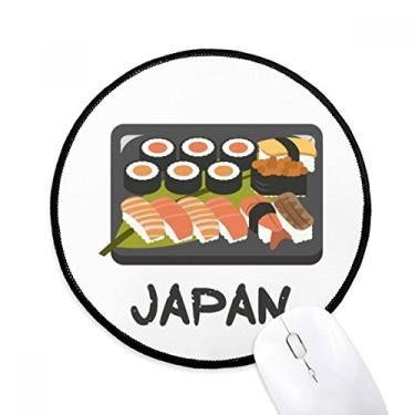 Imagem de DIYthinker Mouse pad tradicional japonês caixa de sushi desktop escritório tapete redondo para computador