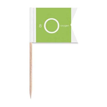 Imagem de Elementos Químicos Mesa Period Chalcogens Element Oxigênio O Bandeiras de palito de dente Marcação para Bolo Festa Prato de Queijo