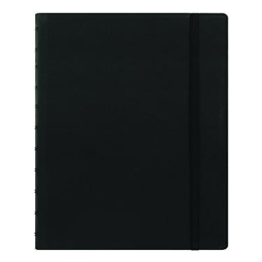 Imagem de Filofax Caderno de anotações recarregável, clássico, 27,4 cm x 21,5 cm preto - elegante capa de couro com páginas móveis - Fecho elástico, índice, marcador de página (B115101U), tamanho carta