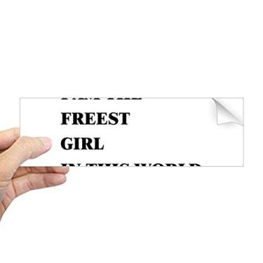 Imagem de DIYthinker Adesivo retangular I Am The Freest Girl para janela para notebook