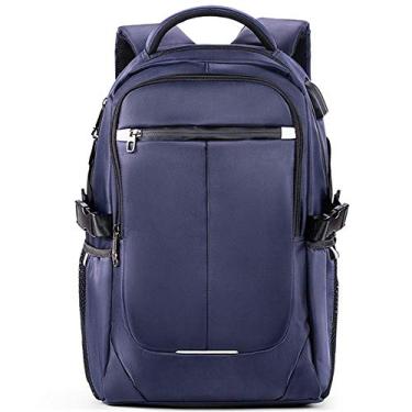 Imagem de Mochila de ombro Mochila para viagem ao ar livre Mochila de carregamento em tecido Oxford para computador, tecido impermeável, alça de ombro reduzida, design de esponja espessa, conforto de descompressão