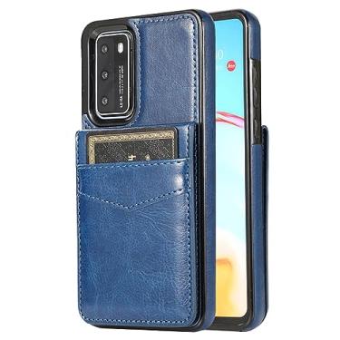 Imagem de Capa de couro flip para huawei p40 p30 mate 40 30 20 pro plus lite carteira cartão forte proteção magnética proteção bolsas de telefone capa, azul, para huawei p30 pro