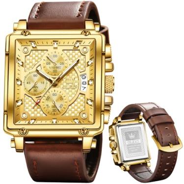 Imagem de Relógio de pulso masculino OLEVS Pro Diver Elegante, de aço inoxidável, pulseira de silicone, com cronógrafo, à prova d'água, relógio masculino com mostrador grande