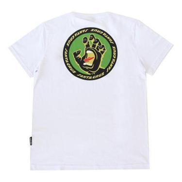 Imagem de Camiseta Santa Cruz Screaming Hand Insignia - Branco-Masculino
