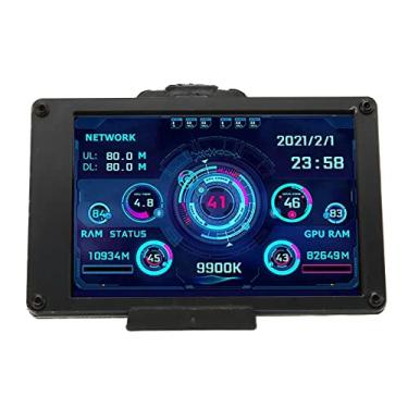 Imagem de Monitor de Temperatura do Computador de 3,5 Polegadas, Mini Tela IPS USB, AIDA64 PC CPU RAM HDD Monitor de Dados Monitor do Painel do Sensor do PC, Com Cabo da Placa Principal de