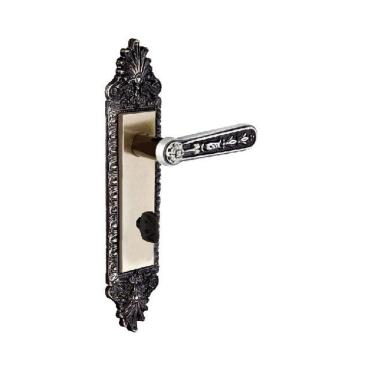 Imagem de fechadura banheiro colonial alavanca 55mm latonado alianca