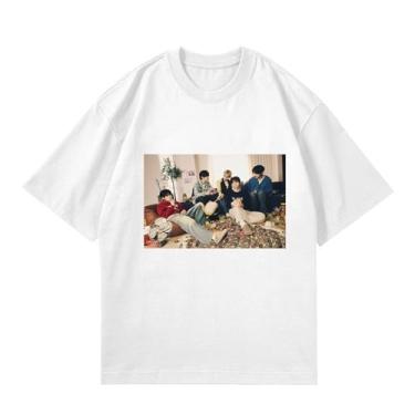 Imagem de Camiseta Txt Dream Week-5th K-pop 2024, camisetas soltas unissex com suporte de pôster impresso, camiseta de algodão Merch, B Branco, GG
