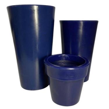 Imagem de Kit 3 Vasos Decorativos Grandes para Plantas Área Interna - Alpe & Ari