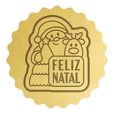Imagem de Cortador Biscoito Papai Noel Rena Árvore Feliz Natal - DOCE IMPRESSO, 