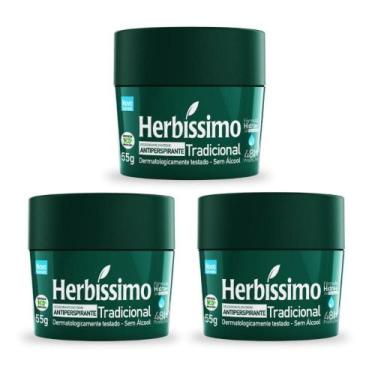 Imagem de 3 Desodorante Creme Herbissimo Tradicional Antitranspirante - Herbíssi