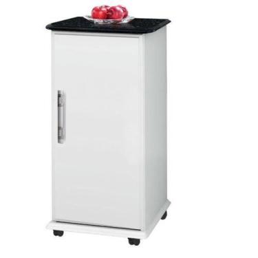 Imagem de Balcão para bebedouro Vitoria Branco marmorizado c/ rodizios - PASSE B