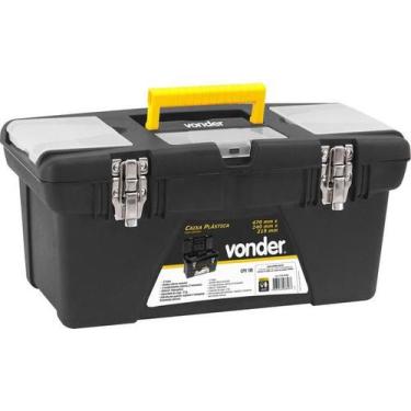 Imagem de Caixa plástica para ferramentas baú 470x240x219mm com bandeja cpv190 -