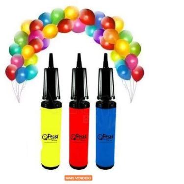 Imagem de 1 Bomba Manual de Ar para Inflar Balão Bexiga Encher - Plena Mix